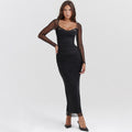 Black Formal Wedding Guest Maxi Dress