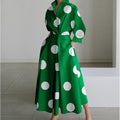 Elegant Front Wrap Collared Maxi Dress