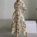 Elegant Front Wrap Collared Maxi Dress