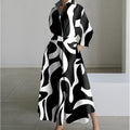 Elegant Front Wrap Collared Maxi Dress