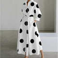 Elegant Front Wrap Collared Maxi Dress