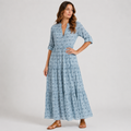 Women’s Printed Long Sleeve Maxi Dress