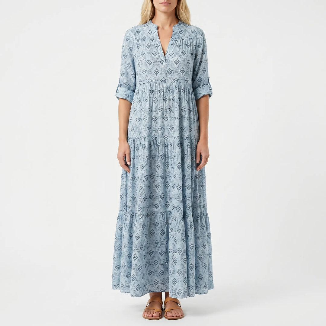 Women’s Printed Long Sleeve Maxi Dress