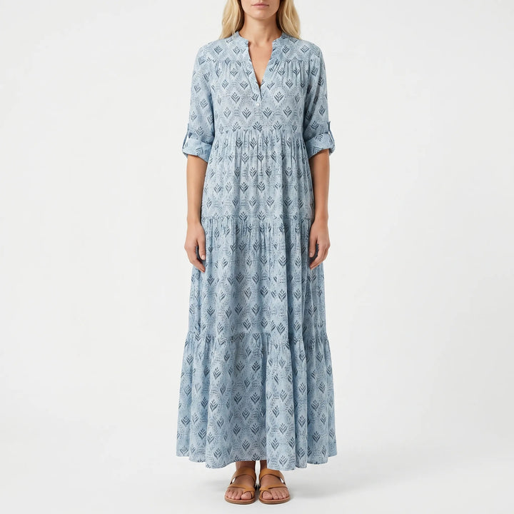Women’s Printed Long Sleeve Maxi Dress