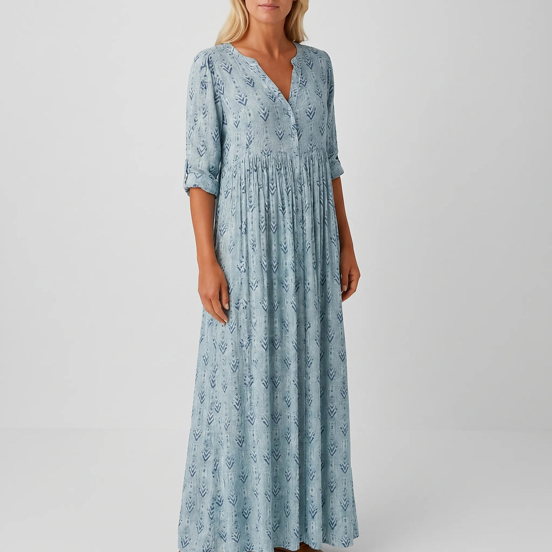 Women’s Printed Long Sleeve Maxi Dress