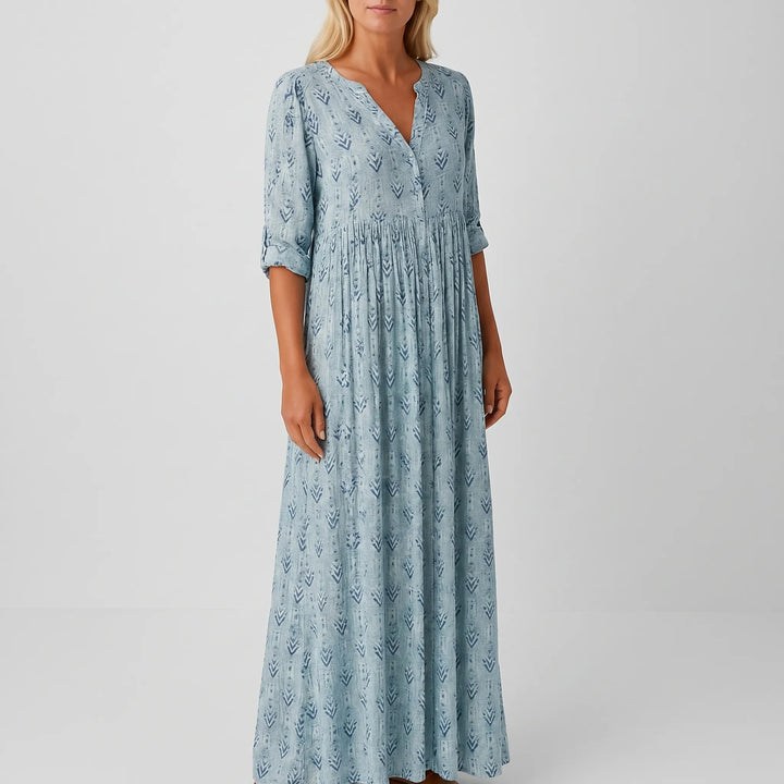 Women’s Printed Long Sleeve Maxi Dress