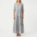 Women’s Printed Long Sleeve Maxi Dress
