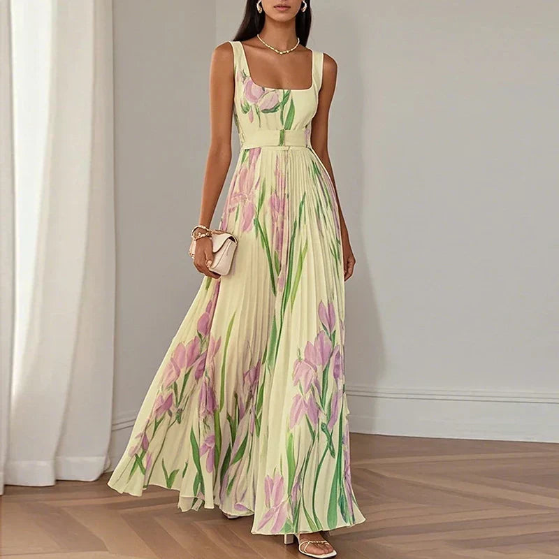 Floral A-Line Maxi Dress
