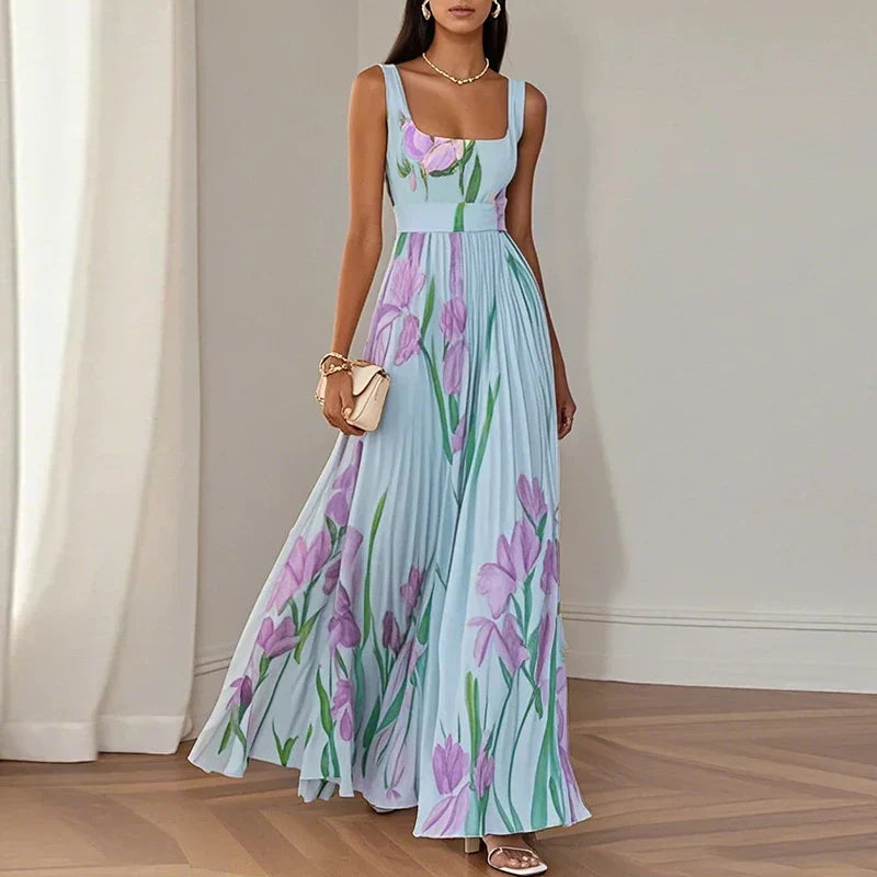 Floral A-Line Maxi Dress