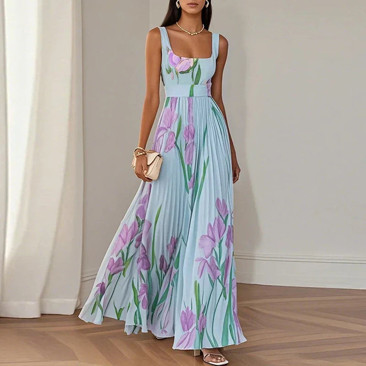 Floral A-Line Maxi Dress