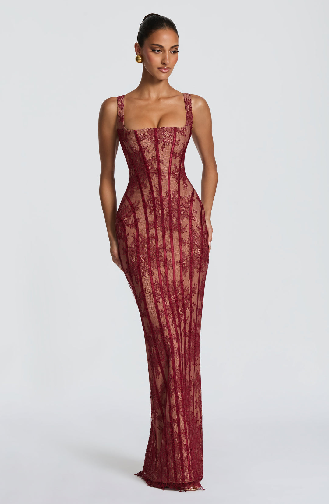 Burgundy Maxi Summer Dress