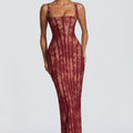 Burgundy Maxi Summer Dress