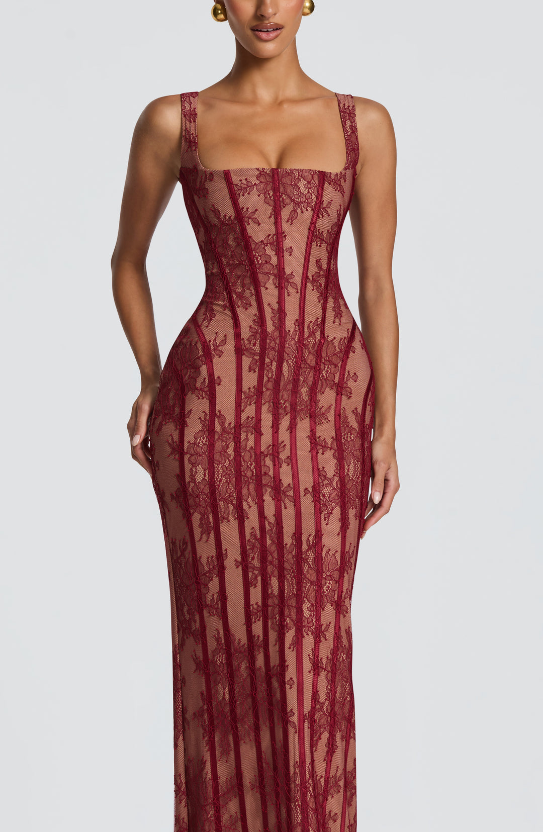 Burgundy Maxi Summer Dress