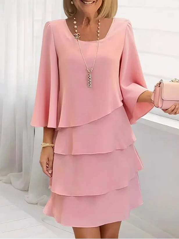 Elegant Comfort Ruffle Dress