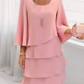 Elegant Comfort Ruffle Dress