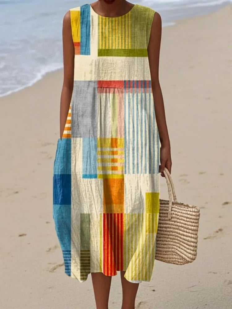 Elegant Art Midi Dress