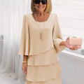 Elegant Comfort Ruffle Dress