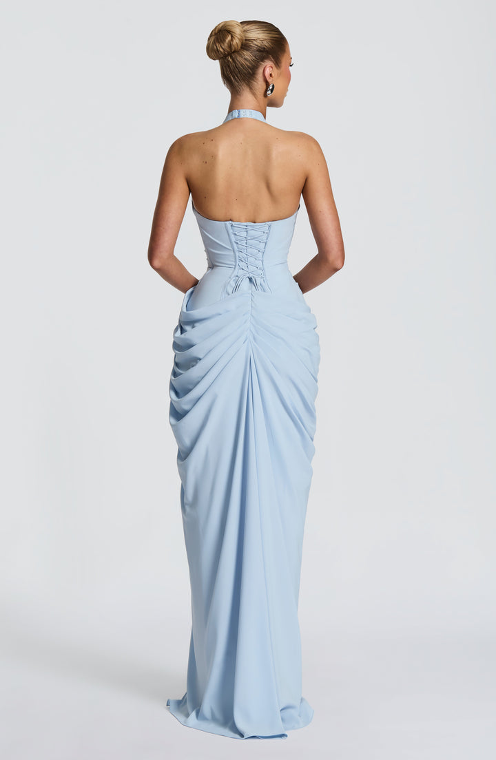 Glacier Blue Maxi Summer Dress