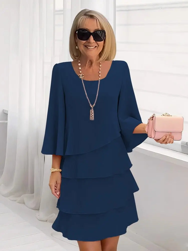 Elegant Comfort Ruffle Dress