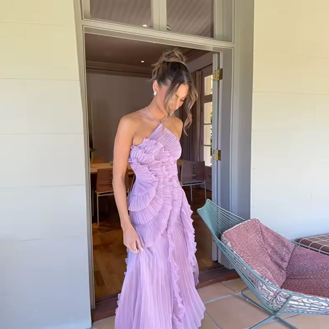 Ruffle Maxi Dress Elegant Summer Dress