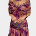 Elegant Dress With V-Neckline