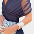 Elegant Dress With V-Neckline