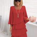 Elegant Comfort Ruffle Dress
