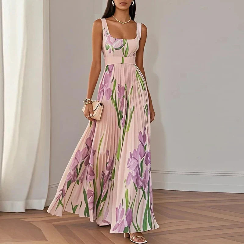 Floral A-Line Maxi Dress
