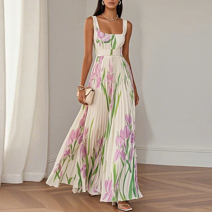 Floral A-Line Maxi Dress