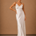 Women’s Satin Lace Maxi Dress – Elegant Evening Occasion | Areleon