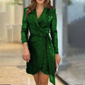 Women’s Blazer Dress Sequin Wrap Mini | Party