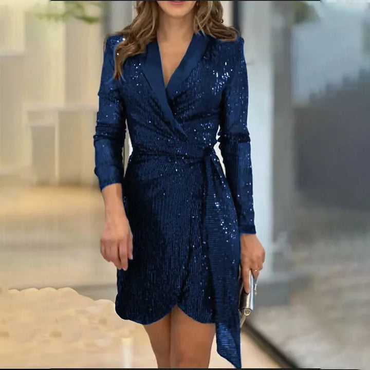 Women’s Blazer Dress Sequin Wrap Mini | Party