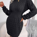 Women's Knit Dress Long Sleeve Mini | Elegant Style