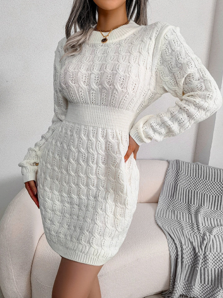 Women's Knit Dress Long Sleeve Mini | Elegant Style