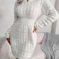 Women's Knit Dress Long Sleeve Mini | Elegant Style
