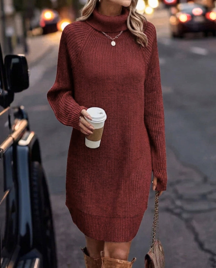 Women's Knit Dress Long Sleeve Mini | Winter Style