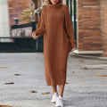 Women's Long Sleeve Knit Dress | Roll Neck