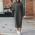 Women's Long Sleeve Knit Dress | Roll Neck