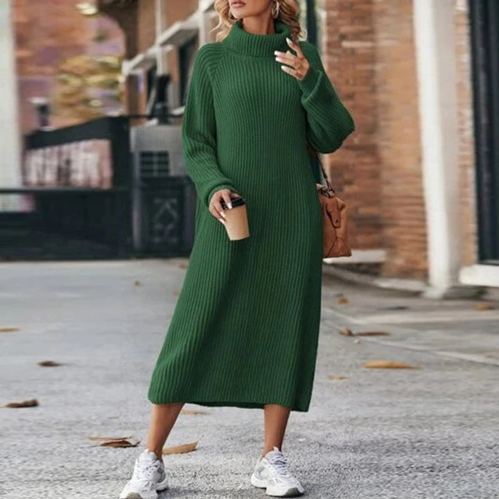 Women's Long Sleeve Knit Dress | Roll Neck