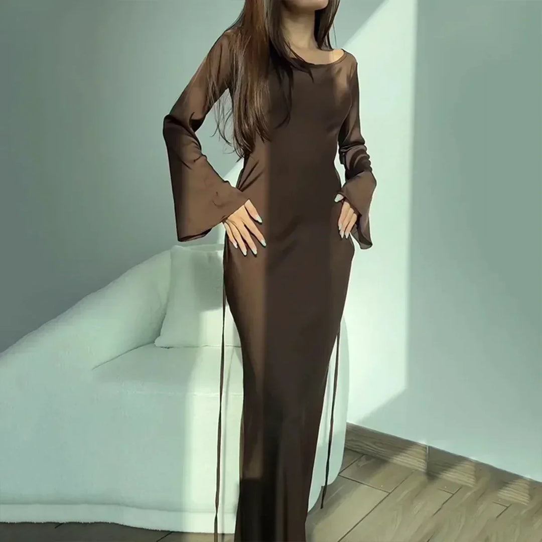Women's Long Sleeve Maxi Dress Formal | Wedding Guest Evening Style