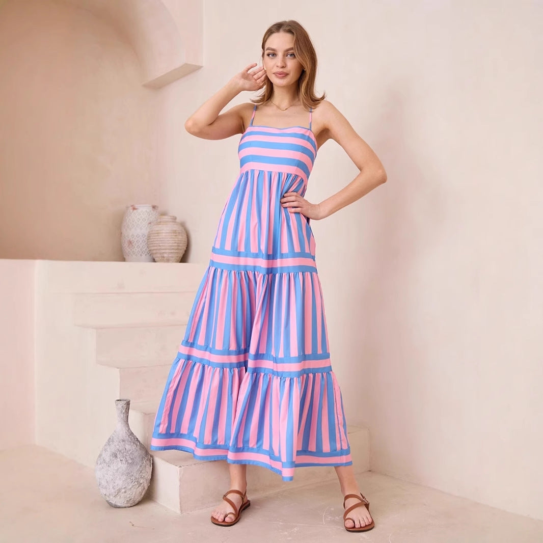 Women's Summer Dress Striped Maxi | Casual