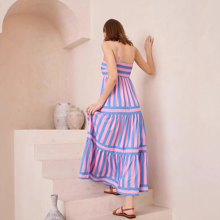 Women's Summer Dress Striped Maxi | Casual
