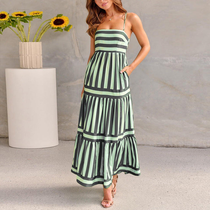 Women's Summer Dress Striped Maxi | Casual