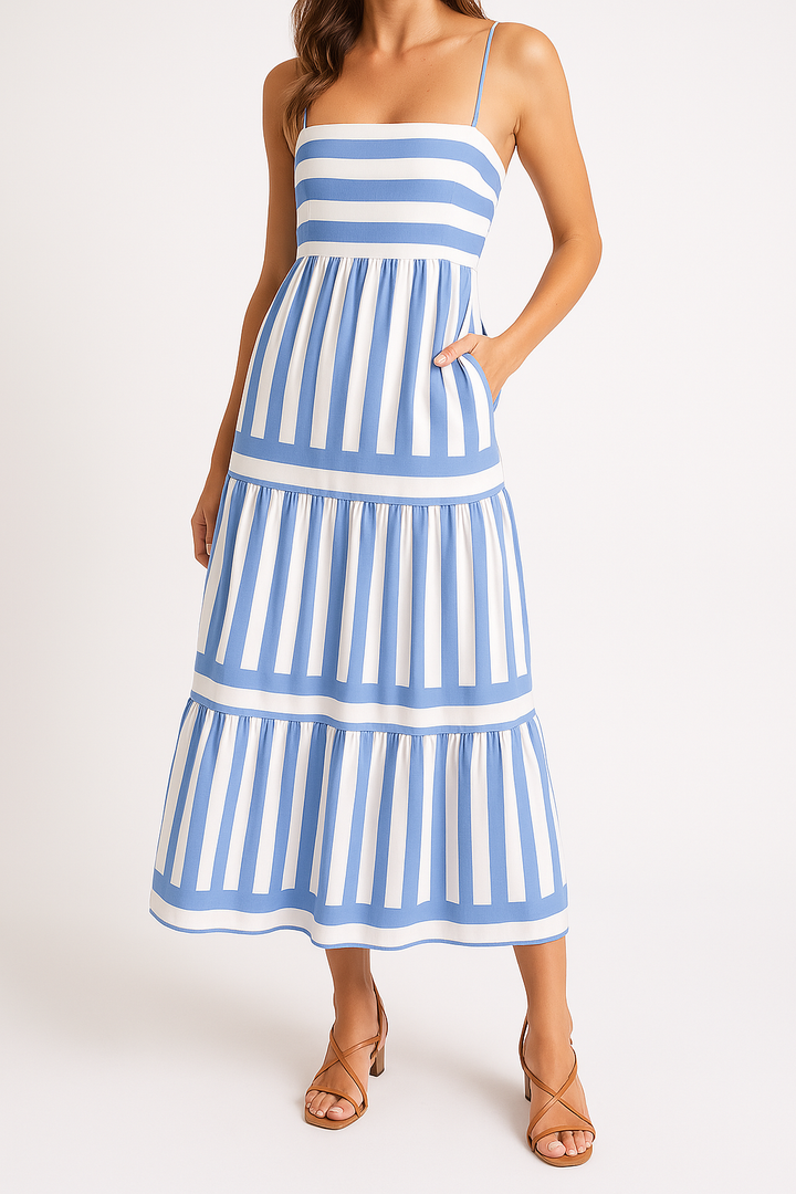 Women's Summer Dress Striped Maxi | Casual
