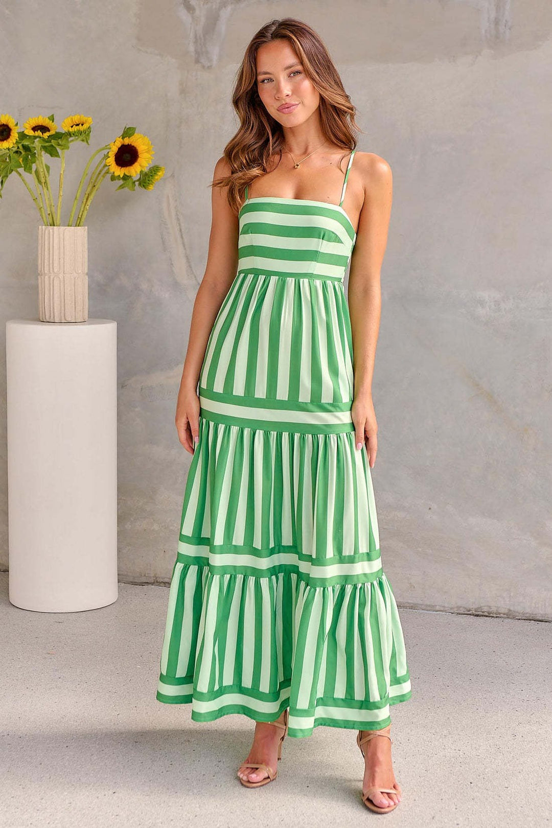 Women's Summer Dress Striped Maxi | Casual