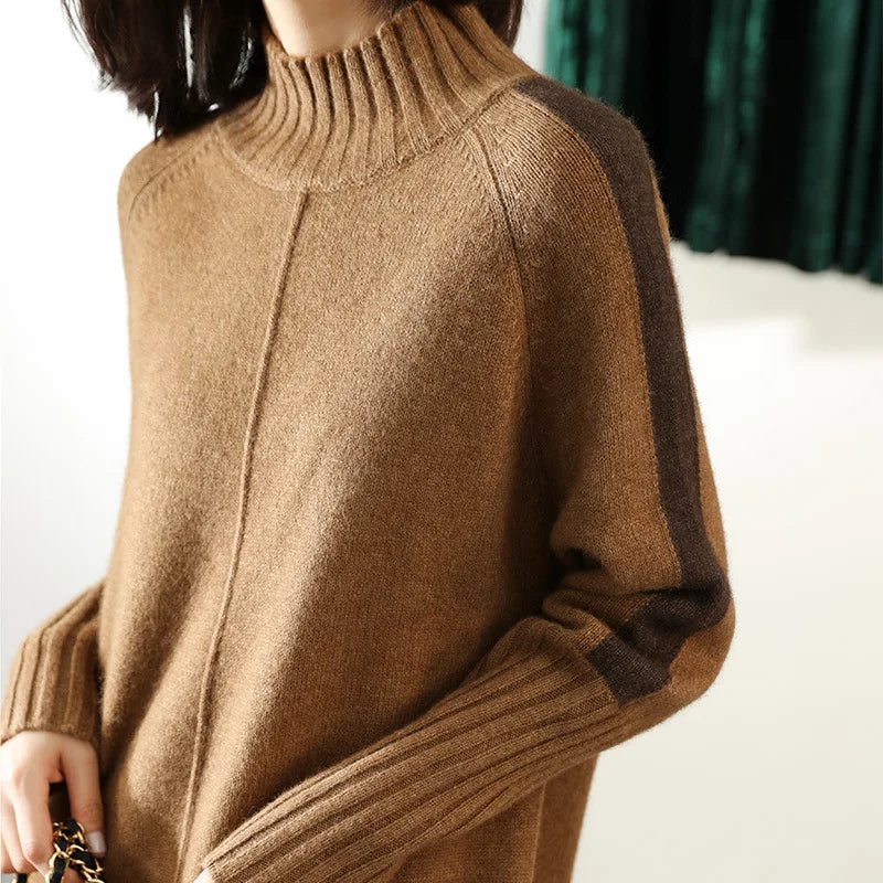 Women's Winter Dress Knit with Turtle Neck & Long Sleeve | Mini
