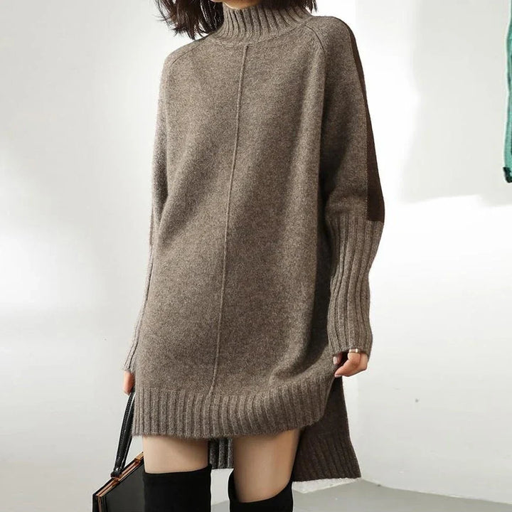 Women's Winter Dress Knit with Turtle Neck & Long Sleeve | Mini
