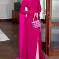 Women's Winter Dress with Cape & Long Sleeve | Evening Maxi