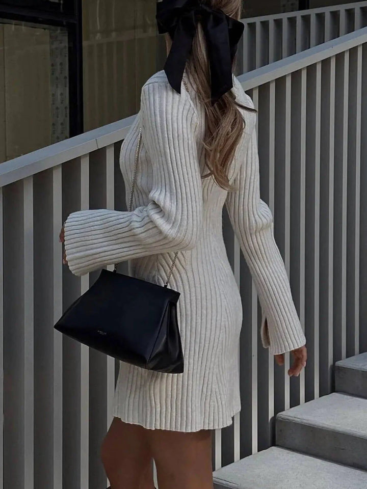 Women's Winter Dress with Long Sleeve | Flare