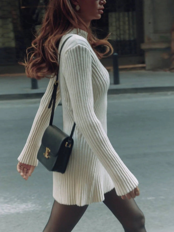 Women's Winter Dress with Long Sleeve | Flare